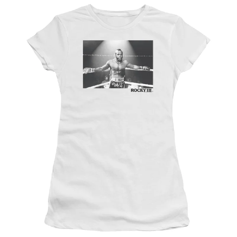Closeout Sale Rocky III Juniors T-Shirt Clubber In The Ring White Premium Tee