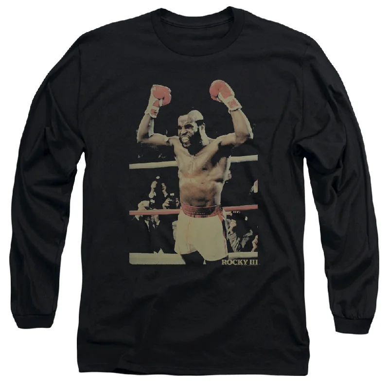Savings Galore Rocky III Long Sleeve T-Shirt Clubber Lang Win Pose Black Tee