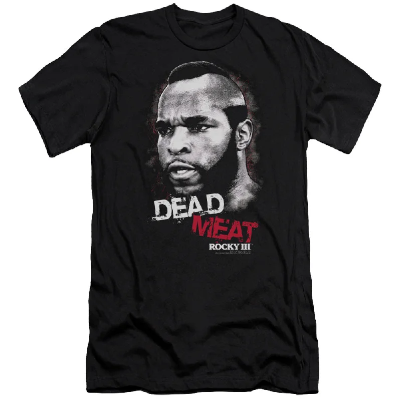 Best Bargains Rocky III Premium Canvas T-Shirt Dead Meat Black Tee