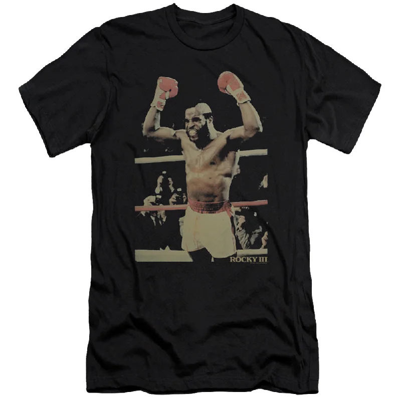 Deal of the Day Rocky III Slim Fit T-Shirt Clubber Lang Win Pose Black Tee