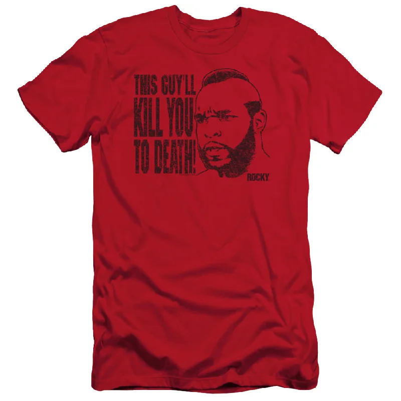 Extra Savings Rocky III Slim Fit T-Shirt Kill You To Death Red Tee