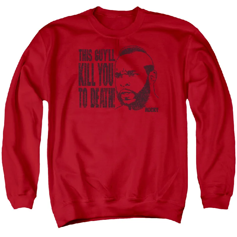 Deep Discounts Rocky III Sweatshirt Kill You To Death Red Pullover