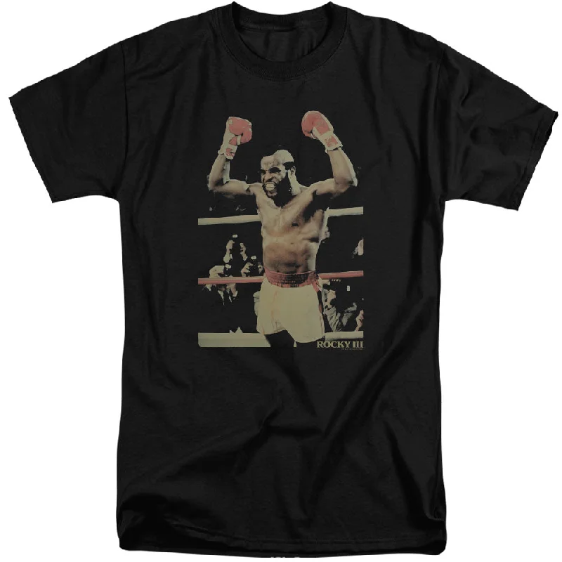 Year-End Sale Rocky III Tall T-Shirt Clubber Lang Win Pose Black Tee