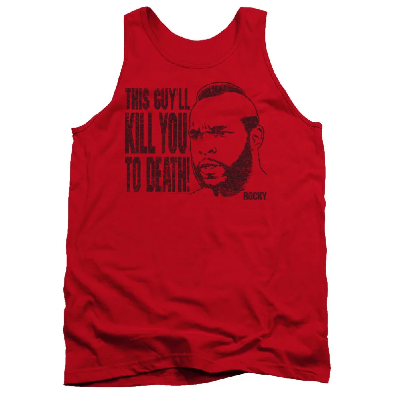 Final Markdown Rocky III Tanktop Kill You To Death Red Tank
