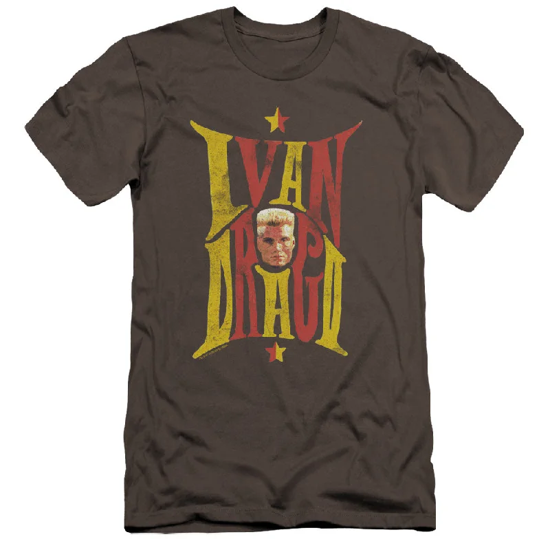 Act Now Rocky IV Premium Canvas T-Shirt Ivan Drago Colored Name Charcoal Tee