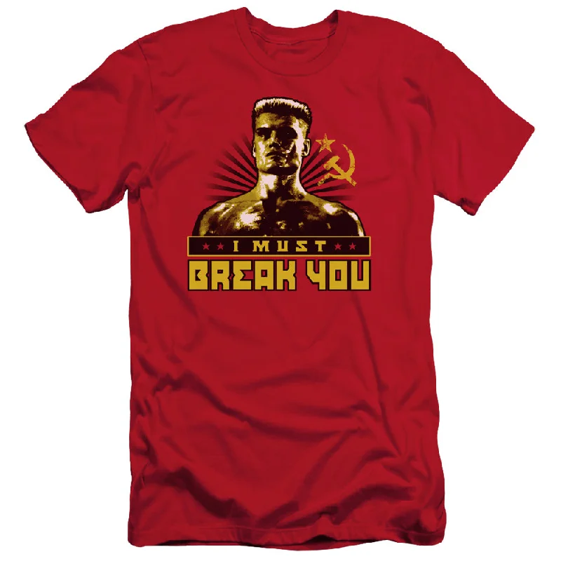 Exclusive Online Offer Rocky IV Slim Fit T-Shirt Drago I Must Break You Red Tee