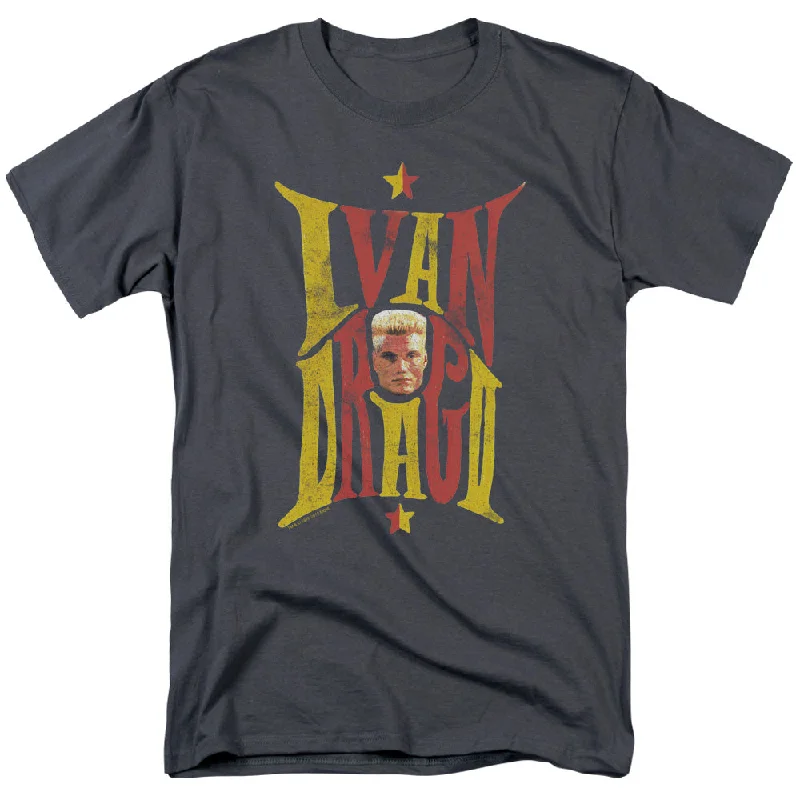 Limited Quantity Rocky IV T-Shirt Ivan Drago Colored Name Charcoal Tee