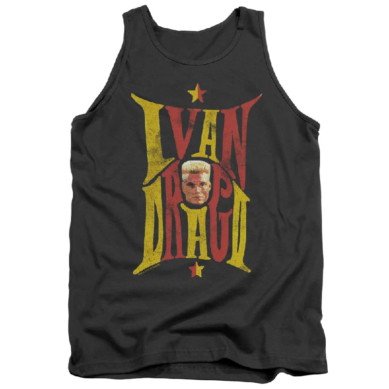 Weekend Flash Sale Rocky IV Tanktop Ivan Drago Colored Name Charcoal Tank