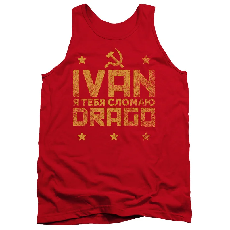 Best Seller Rocky IV Tanktop Ivan Drago Hammer and Sickle Red Tank