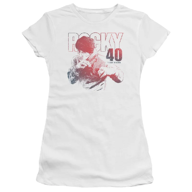 Special Buy Rocky Juniors T-Shirt 40 Years Strong White Tee