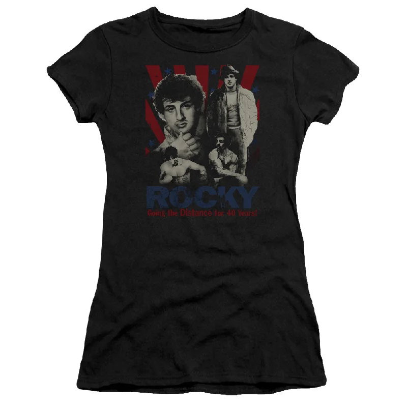 Overstock Rocky Juniors T-Shirt Going the Distance Black Premium Tee