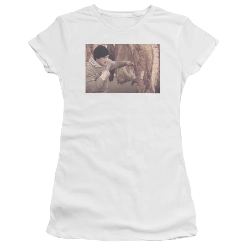 Bargain Blast Rocky Juniors T-Shirt Punching Meat White Tee