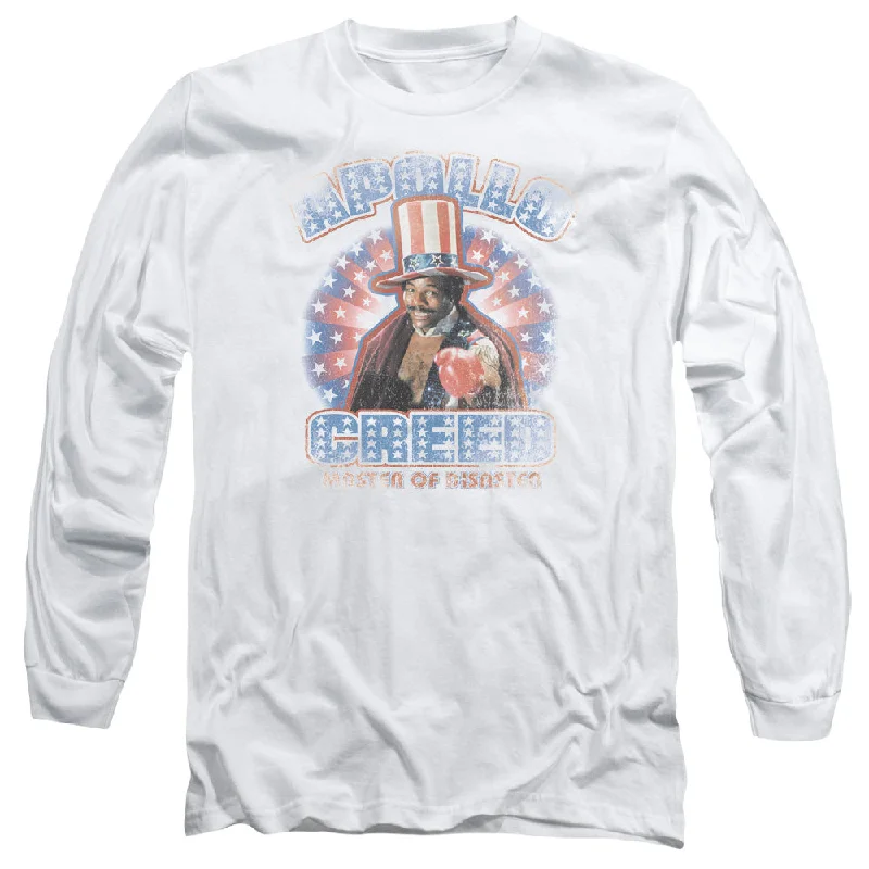 Bonus Savings Rocky Long Sleeve T-Shirt Apollo Creed American White Tee