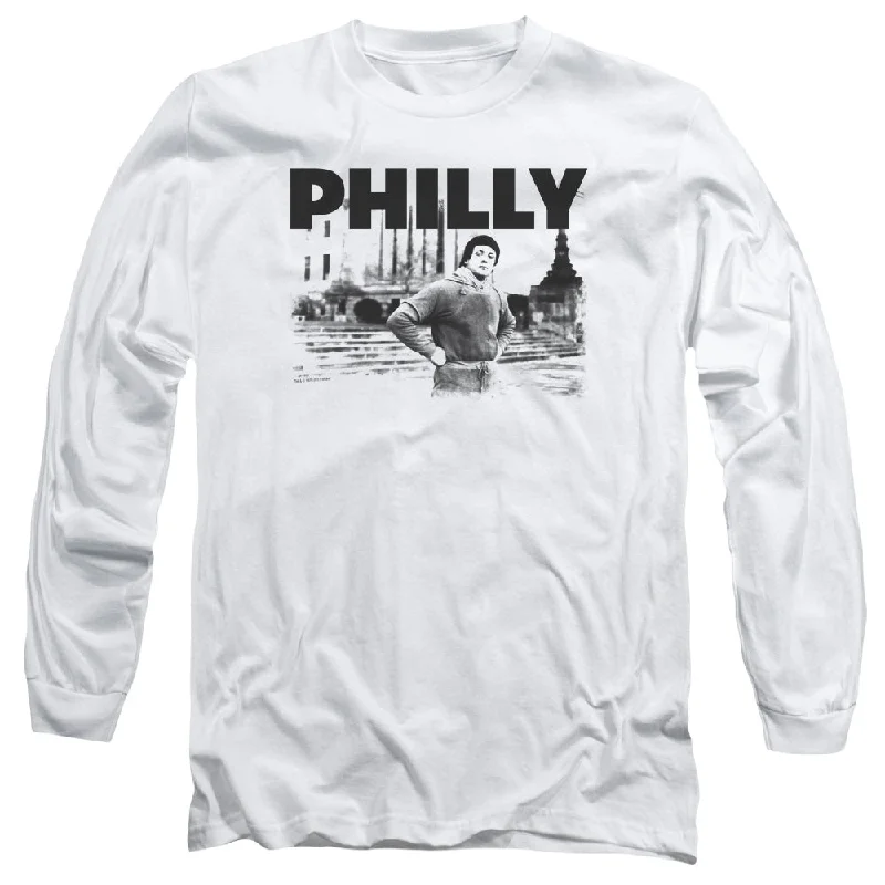 Markdowns Rocky Long Sleeve T-Shirt Philly White Tee
