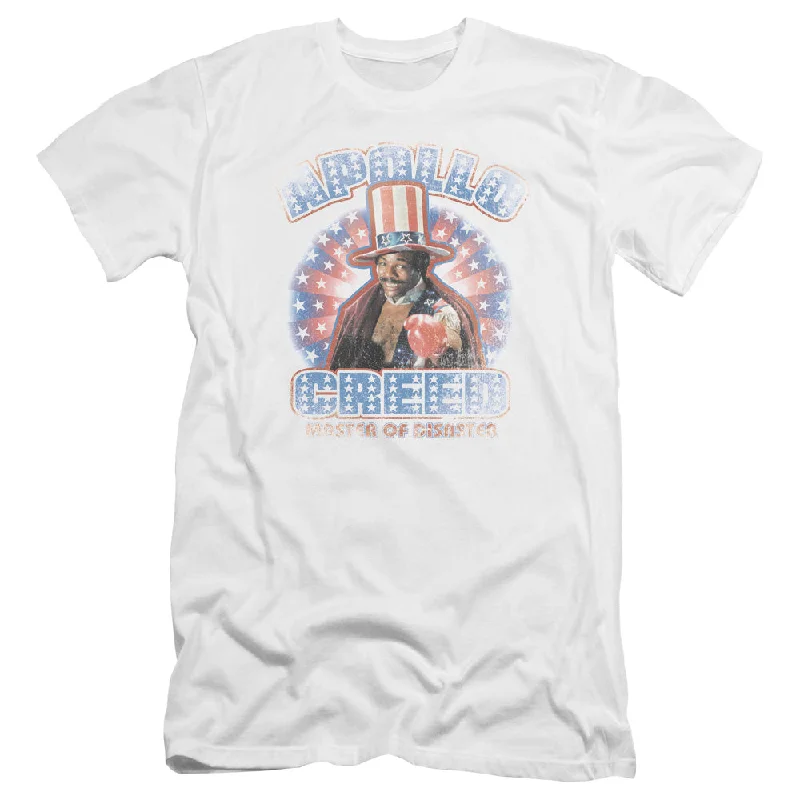 Crazy Deals Rocky Premium Canvas T-Shirt Apollo Creed American White Tee