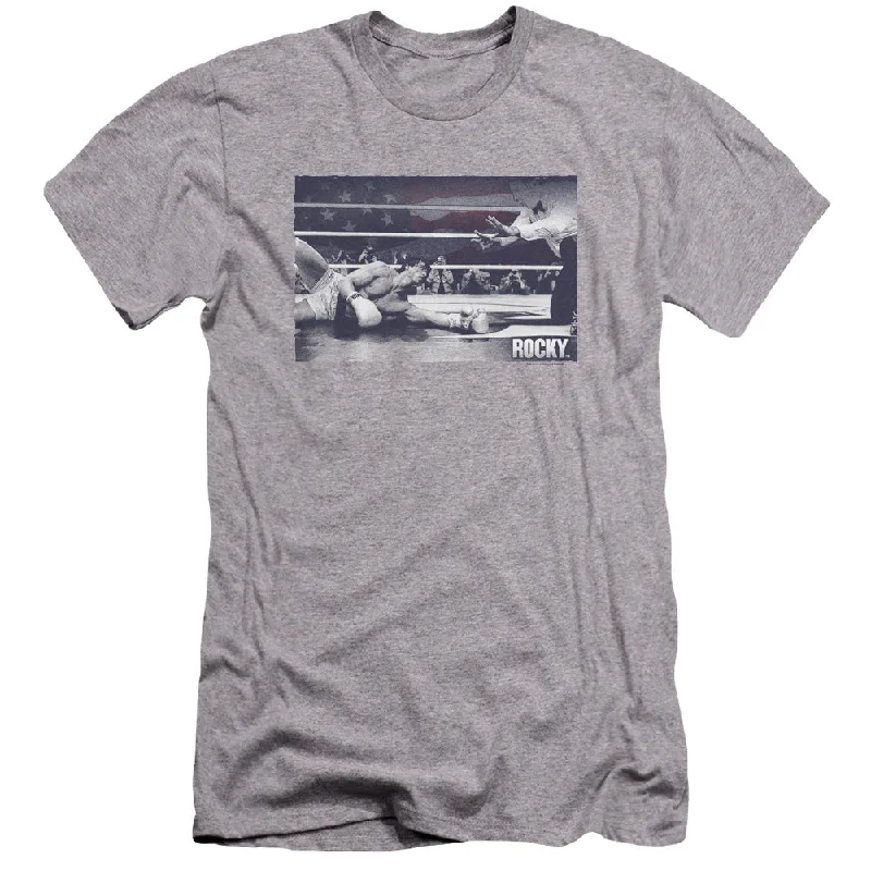 Can't Miss Rocky Premium Canvas T-Shirt Rocky Down Athletic Heather Tee