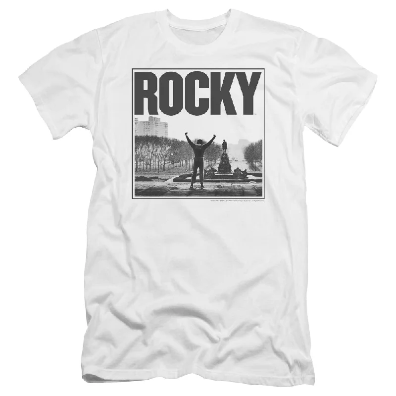 Reduced Prices Rocky Premium Canvas T-Shirt Top of the Stairs White Tee