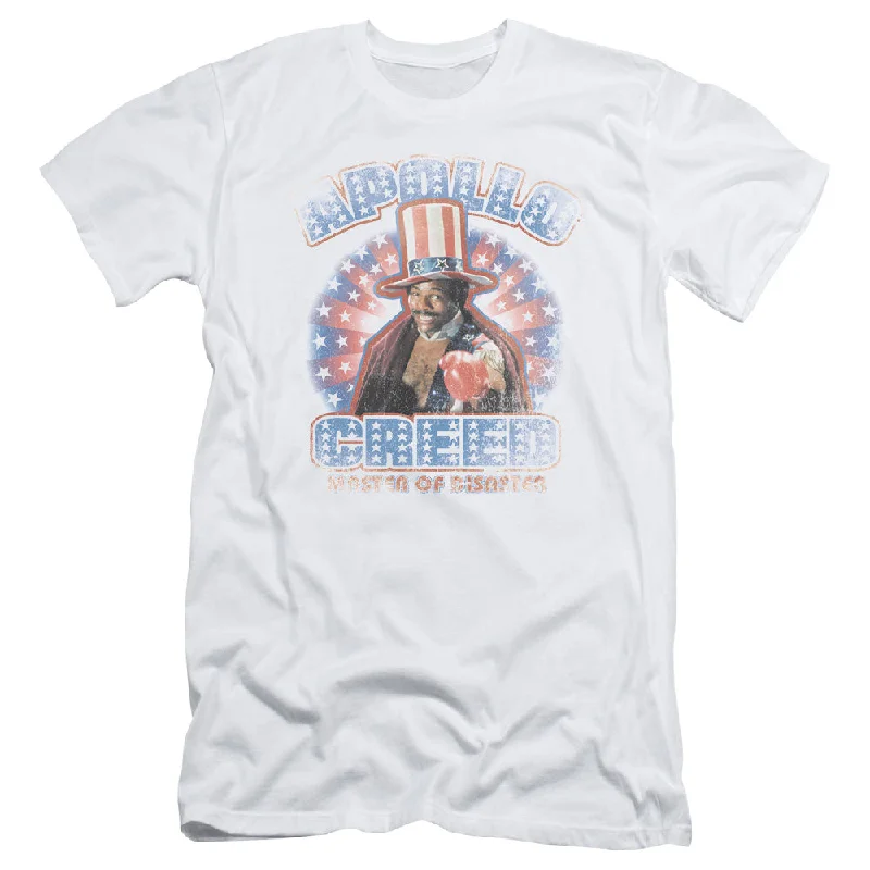 Deal Dash Rocky Slim Fit T-Shirt Apollo Creed American White Tee