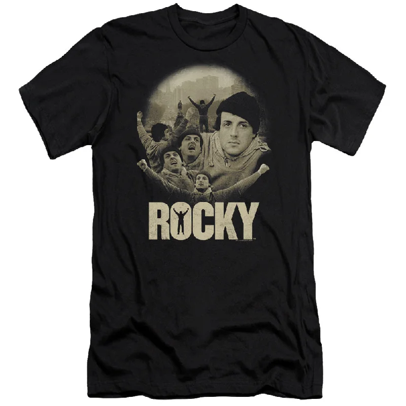 New Markdowns Rocky Slim Fit T-Shirt Balboa Collage Black Tee