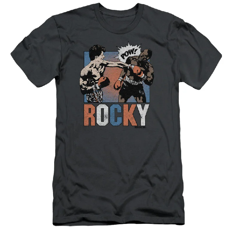 Discount Days Rocky Slim Fit T-Shirt Pow Charcoal Tee