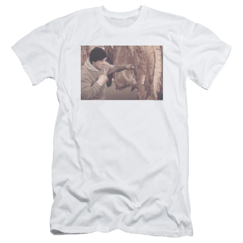 Amazing Deals Rocky Slim Fit T-Shirt Punching Meat White Tee