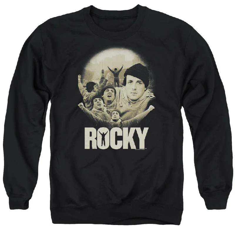 Price Drop Alert Rocky Sweatshirt Balboa Collage Black Pullover