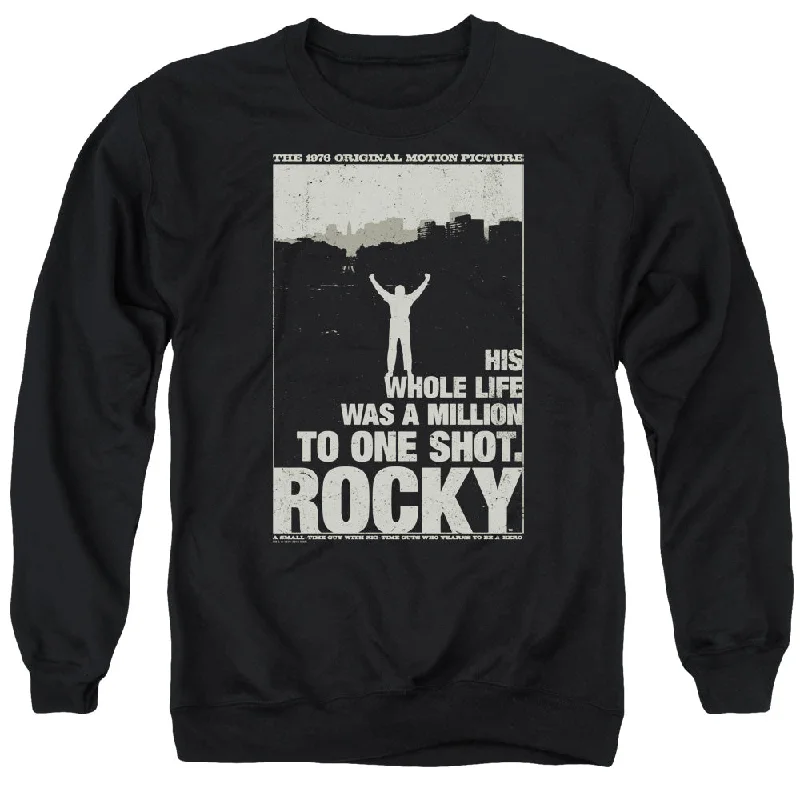 Super Bargain Rocky Sweatshirt Million to One Shot Black Pullover