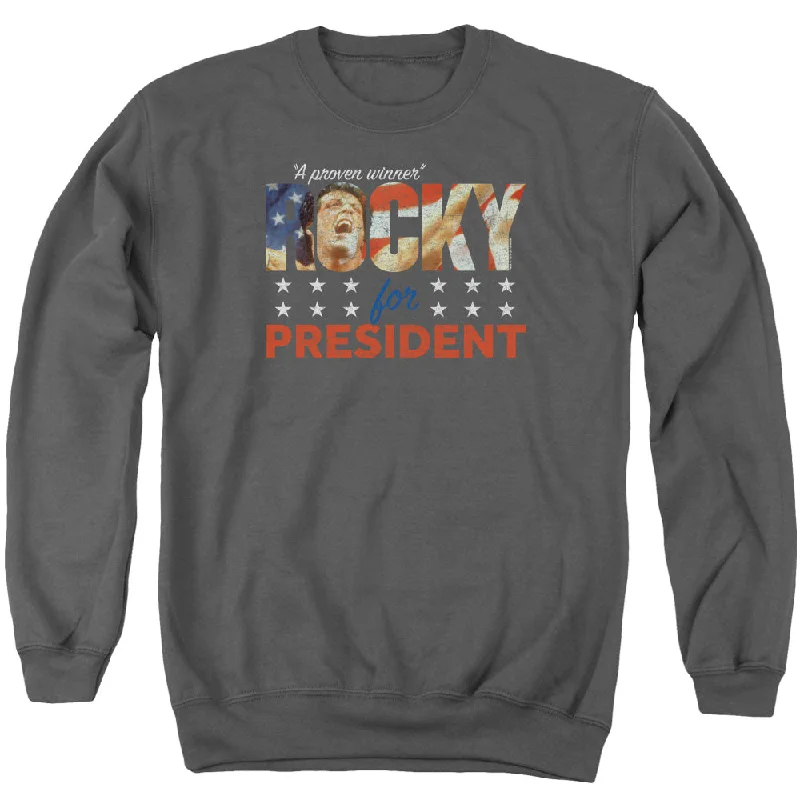 Factory Direct Sale Rocky Sweatshirt Rocky For President Charcoal Pullover
