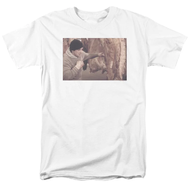 Closeout Sale Rocky T-Shirt Punching Meat White Tee