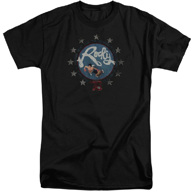 Big Savings Rocky Tall T-Shirt Balboa and Creed in the Ring Black Tee