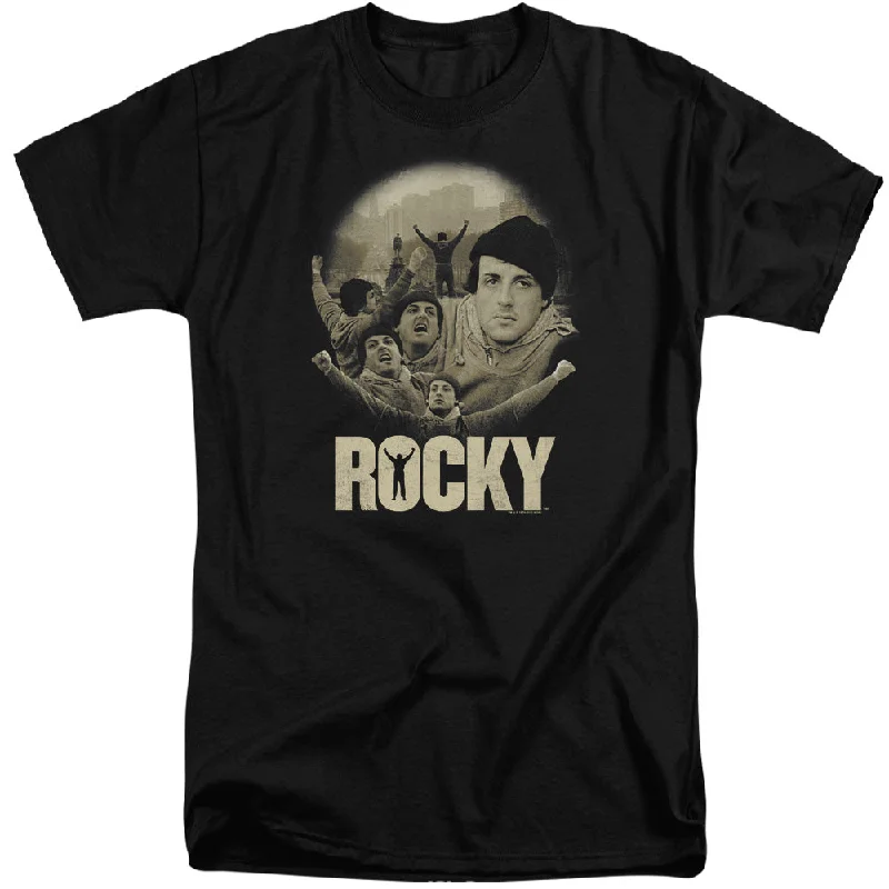 Online Only Rocky Tall T-Shirt Balboa Collage Black Tee