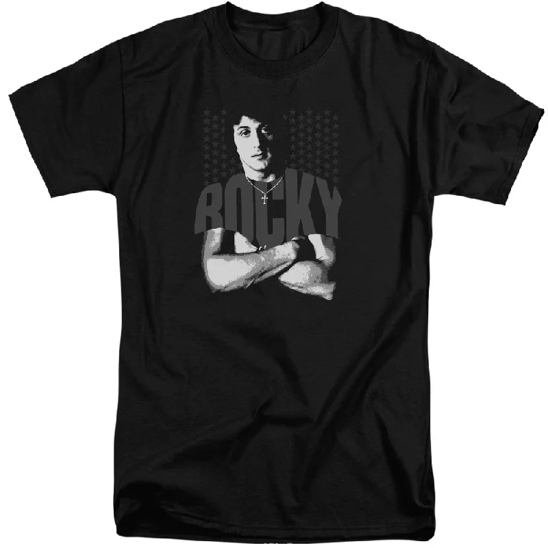 YEAR-End Clearance Rocky Tall T-Shirt Stars Black Tee