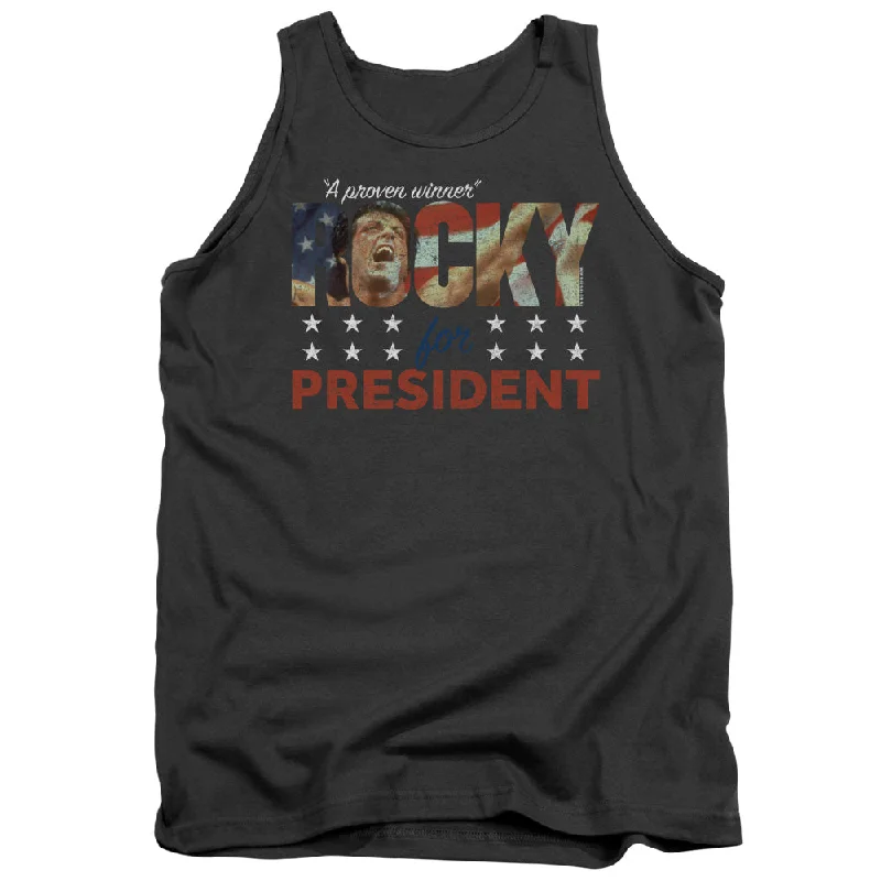 Bargain Blast Rocky Tanktop Rocky For President Charcoal Tank