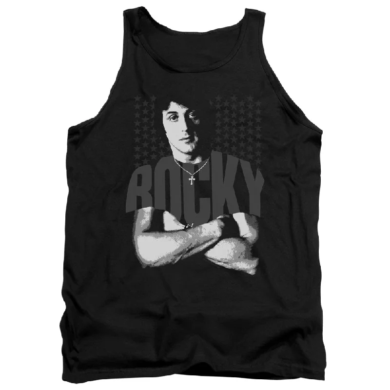 Final Markdown Rocky Tanktop Stars Black Tank