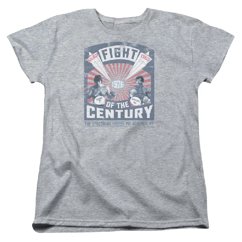 Great Deals Rocky Womens T-Shirt 1976 Balboa Creed Fight Athletic Heather Tee