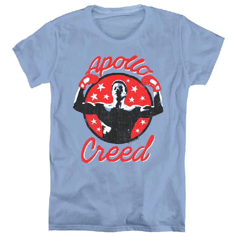 Extra Savings Rocky Womens T-Shirt Apollo Creed Star Carolina Blue Tee