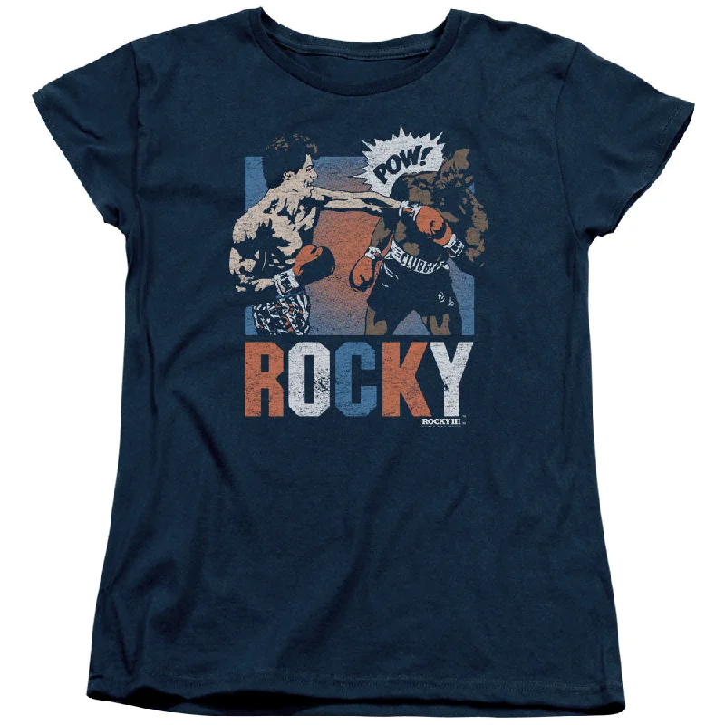 Midnight Madness Rocky Womens T-Shirt Pow Navy Tee