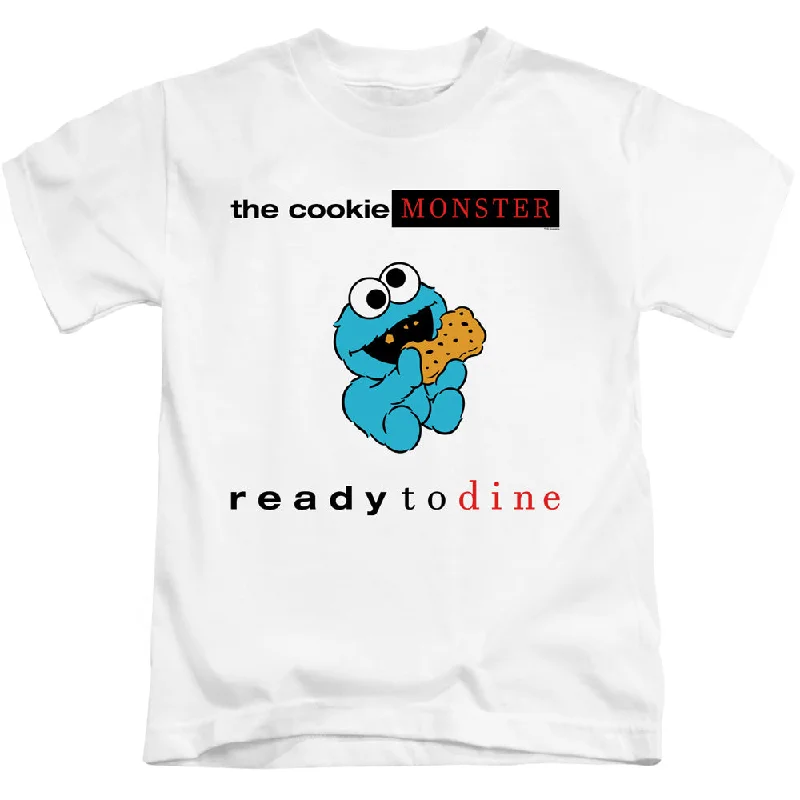 Final Markdown Sesame Street Boys T-Shirt Ready to Dine White Tee
