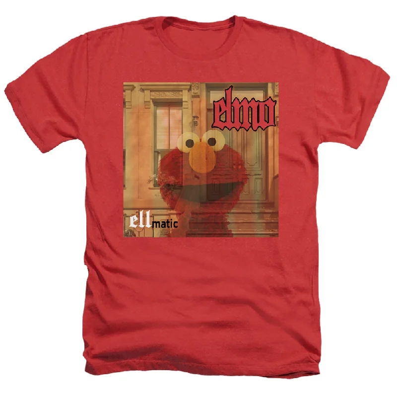 The Best Prices Sesame Street Heather T-Shirt Elmo Ellmatic Red Tee