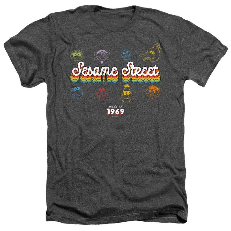 Great Deals Sesame Street Heather T-Shirt Made in 1969 Charcoal Tee