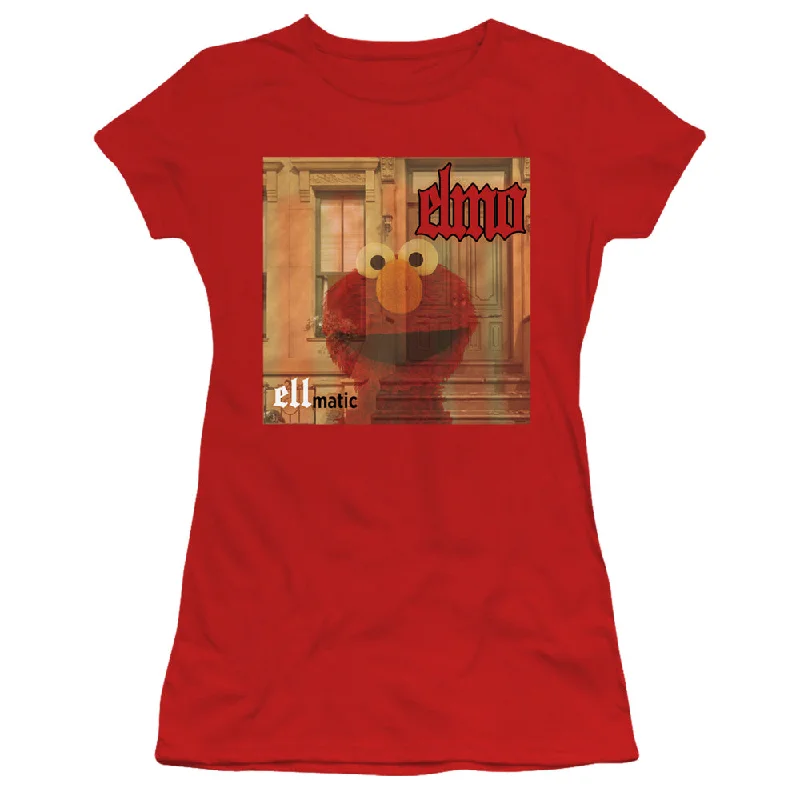 Take Advantage Sesame Street Juniors T-Shirt Elmo Ellmatic Red Tee