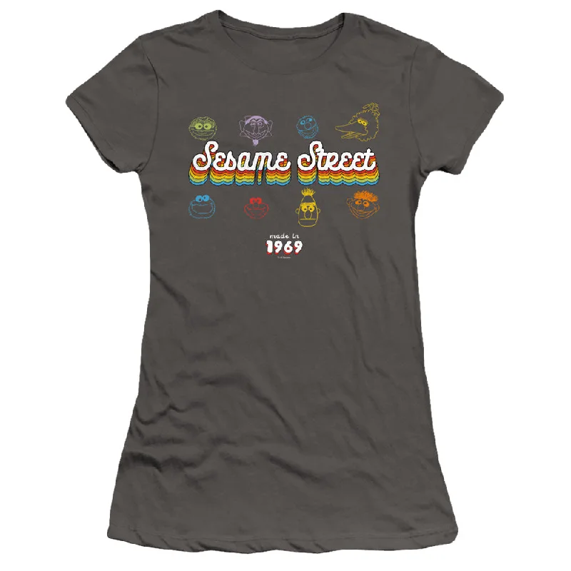 Major Savings Sesame Street Juniors T-Shirt Made in 1969 Charcoal Premium Tee