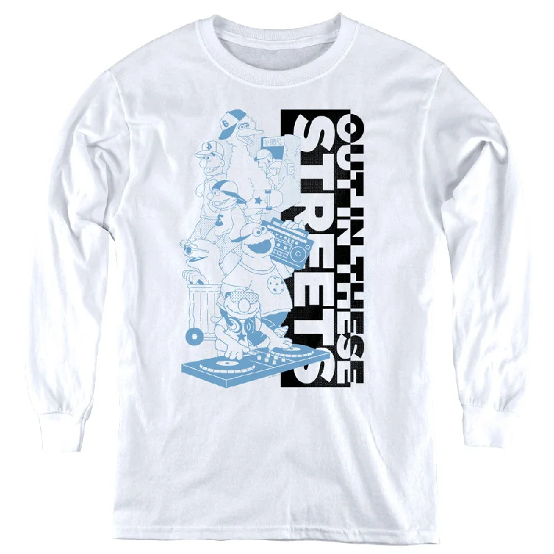Sale Event Sesame Street Kids Long Sleeve Shirt Out in These Streets White Tee