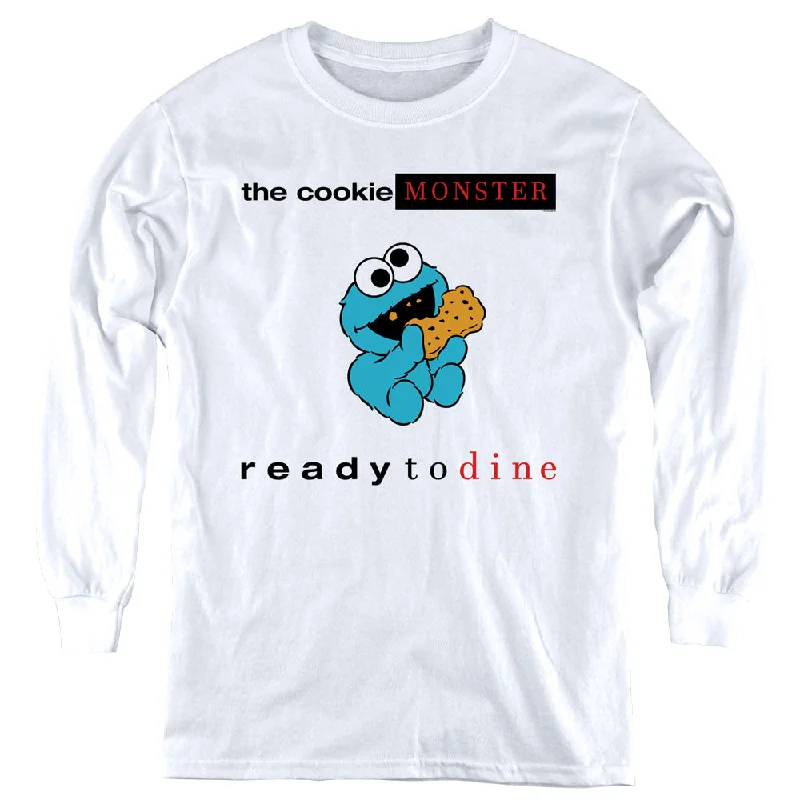 Overstock Sesame Street Kids Long Sleeve Shirt Ready to Dine White Tee