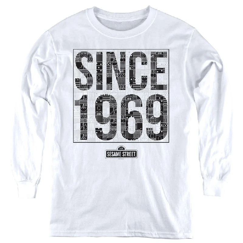 Epic Deals Sesame Street Kids Long Sleeve Shirt Since 1969 White Tee