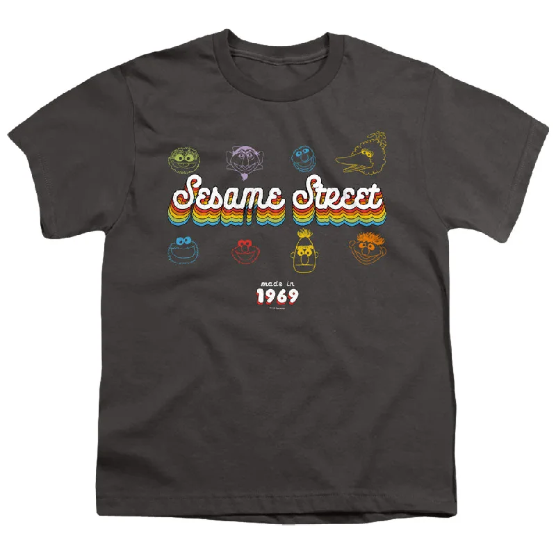 Final Clearance Sesame Street Kids T-Shirt Made in 1969 Charcoal Tee