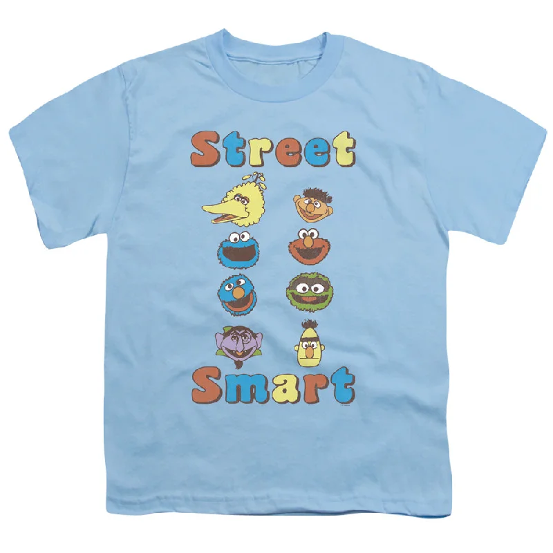 Closeout Sesame Street Kids T-Shirt Street Smart Light Blue Tee