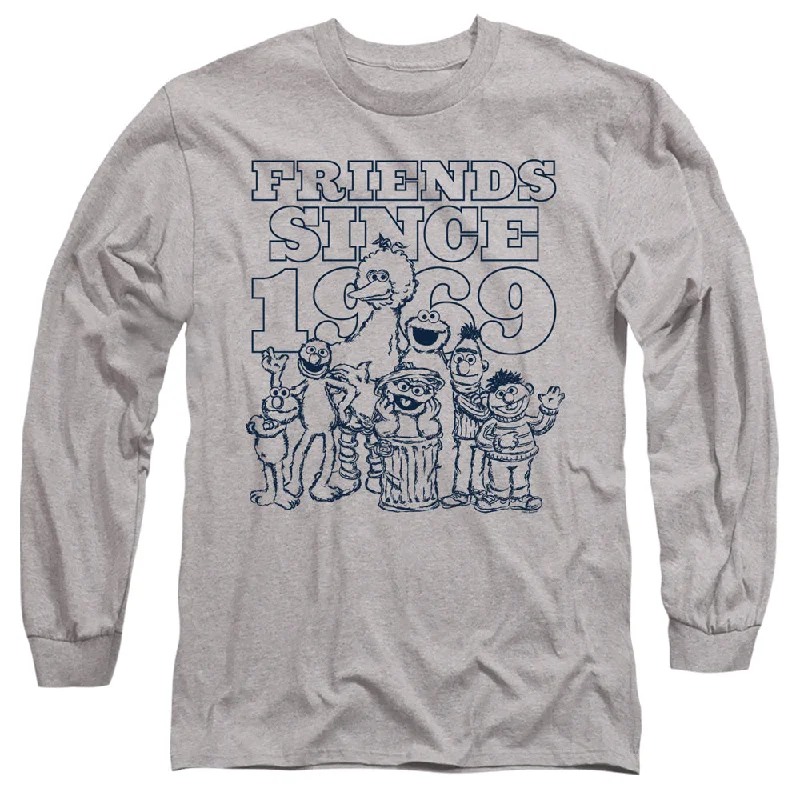Act Now Sesame Street Long Sleeve T-Shirt Friends Since 1969 Heather Tee