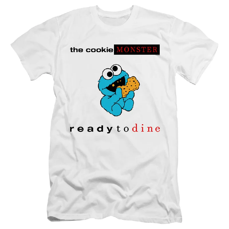 Midnight Madness Sesame Street Premium Canvas T-Shirt Ready to Dine White Tee