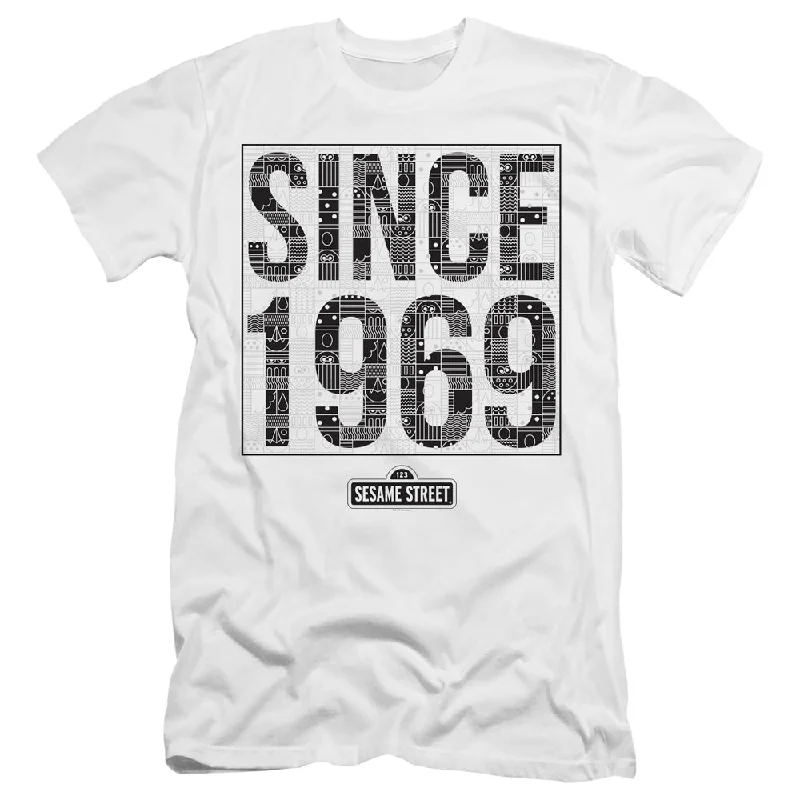 Closeout Sesame Street Premium Canvas T-Shirt Since 1969 White Tee
